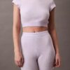 Bike-Shorts aus Cotton Stretch-Rippstoff
