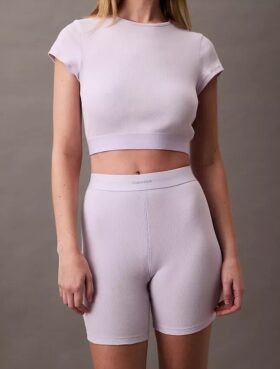 Bike-Shorts aus Cotton Stretch-Rippstoff