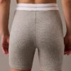Bike-Shorts aus Cotton Stretch-Rippstoff