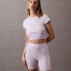 Bike-Shorts aus Cotton Stretch-Rippstoff
