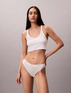 Bikini aus Cotton Stretch-Rippstoff