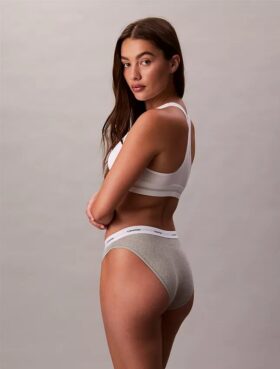 Bikini aus Cotton Stretch-Rippstoff