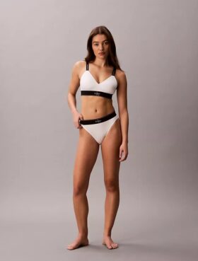 Bikini mit hoher Taille aus Microfiber-Stretch mit grafischem Monogram