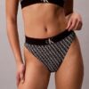 Bikini mit hoher Taille aus Microfiber-Stretch mit grafischem Monogram Bikini mit hoher Taille aus Microfiber-Stretch mit grafischem Monogram