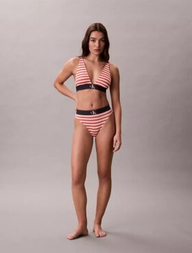 Bikini mit hoher Taille aus Microfiber-Stretch mit grafischem Monogram