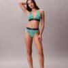 Bikini mit hoher Taille aus Microfiber-Stretch mit grafischem Monogram Bikini mit hoher Taille aus Microfiber-Stretch mit grafischem Monogram