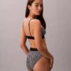 Bikini mit hoher Taille aus Microfiber-Stretch mit grafischem Monogram Bikini mit hoher Taille aus Microfiber-Stretch mit grafischem Monogram