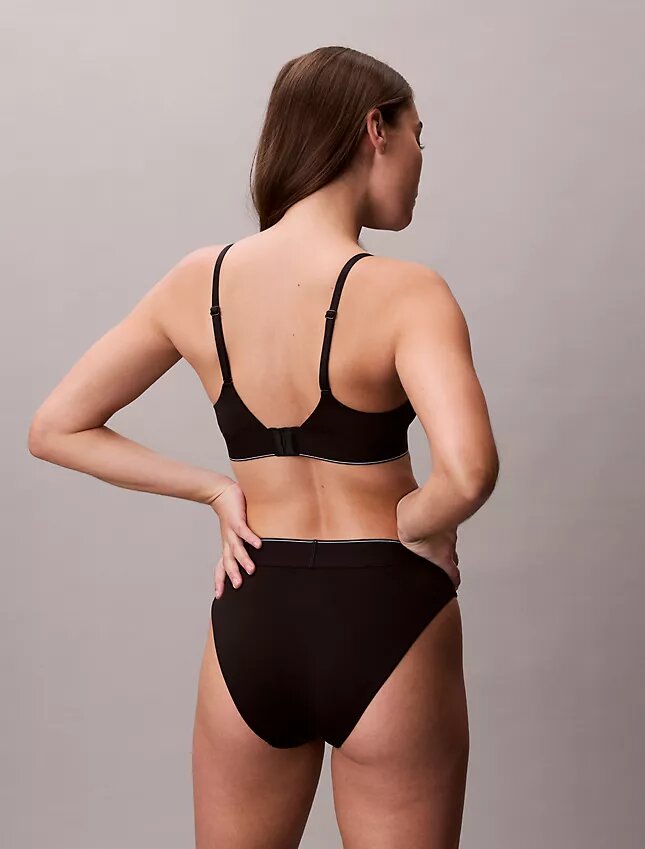 Bikini mit hoher Taille aus Microfiber-Stretch mit grafischem Monogram Bikini mit hoher Taille aus Microfiber-Stretch mit grafischem Monogram
