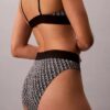 Bikini mit hoher Taille aus Microfiber-Stretch mit grafischem Monogram Bikini mit hoher Taille aus Microfiber-Stretch mit grafischem Monogram