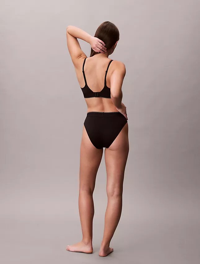 Bikini mit hoher Taille aus Microfiber-Stretch mit grafischem Monogram Bikini mit hoher Taille aus Microfiber-Stretch mit grafischem Monogram
