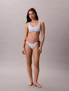 Bikini-Unterteile mit grafischem Monogram und seitlichen Bändern