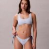 Bikini-Unterteile mit grafischem Monogram und seitlichen Bändern Bikini-Unterteile mit grafischem Monogram und seitlichen Bändern