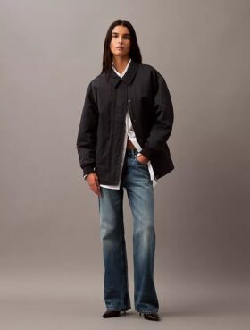 Bomberjacke aus geknittertem Nylon