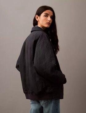 Bomberjacke aus geknittertem Nylon