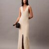 Bouclé-Rippen-Midi-Kleid ohne Ärmel Bouclé-Rippen-Midi-Kleid ohne Ärmel
