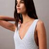 Bouclé-Rippen-Midi-Kleid ohne Ärmel Bouclé-Rippen-Midi-Kleid ohne Ärmel