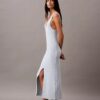Bouclé-Rippen-Midi-Kleid ohne Ärmel Bouclé-Rippen-Midi-Kleid ohne Ärmel