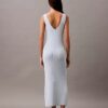 Bouclé-Rippen-Midi-Kleid ohne Ärmel Bouclé-Rippen-Midi-Kleid ohne Ärmel