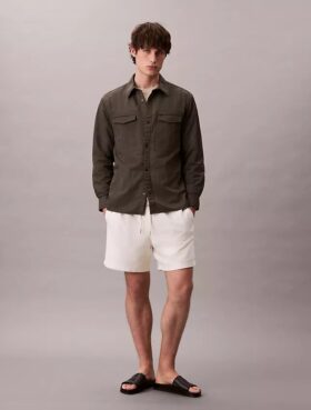 Bouclé-Shorts aus Baumwollmischung