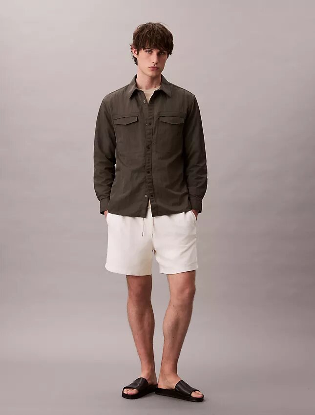 Bouclé-Shorts aus Baumwollmischung Bouclé-Shorts aus Baumwollmischung