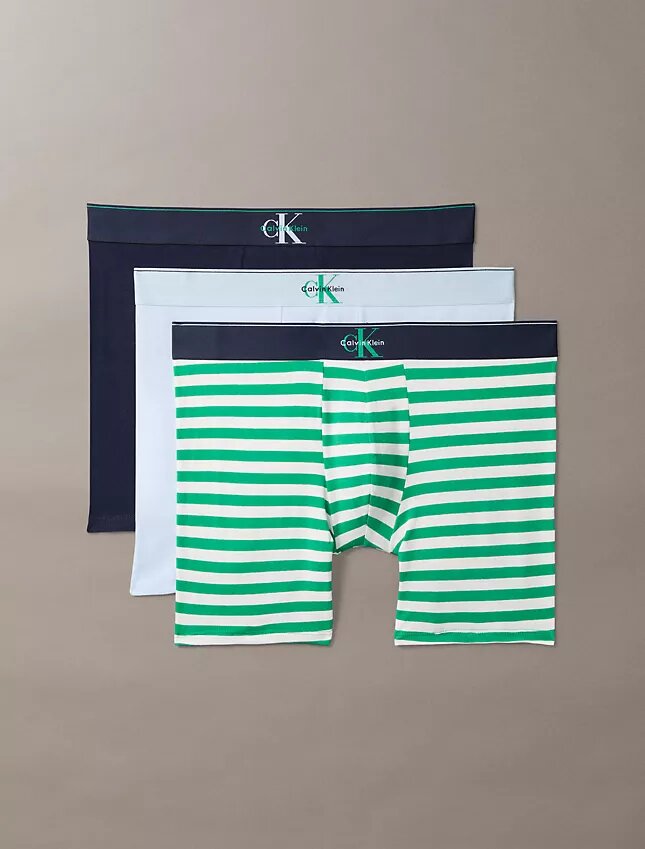 Boxer Briefs aus Cotton Stretch mit Monogram-Grafik, 3er-Pack Boxer Briefs aus Cotton Stretch mit Monogram-Grafik, 3er-Pack