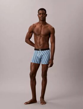 Boxer Briefs aus Cotton Stretch mit Monogram-Grafik, 3er-Pack