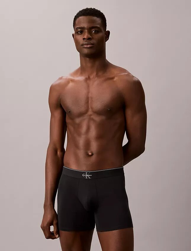 Boxer Briefs aus Cotton Stretch mit Monogram-Grafik, 3er-Pack Boxer Briefs aus Cotton Stretch mit Monogram-Grafik, 3er-Pack