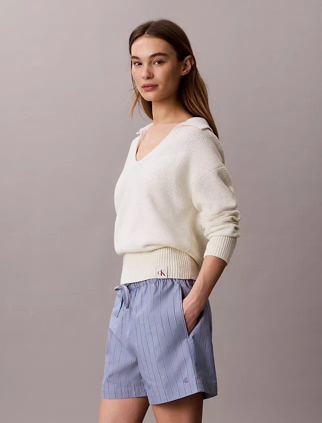 Boxershorts aus gestreiftem Baumwollpopeline Boxershorts aus gestreiftem Baumwollpopeline