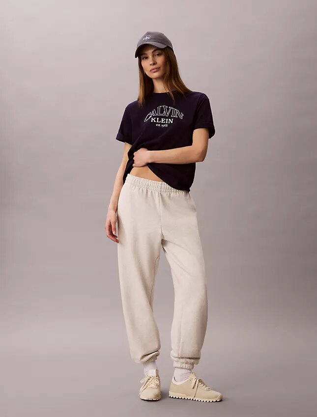 Boxy-T-Shirt mit Bogen-Logo-Grafik Boxy-T-Shirt mit Bogen-Logo-Grafik