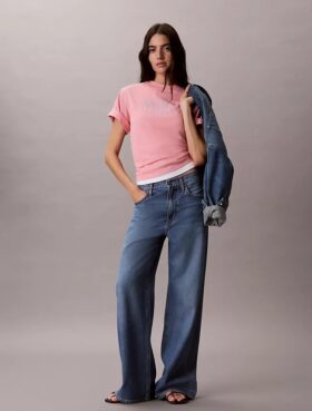 Boxy-T-Shirt mit Bogen-Logo-Grafik