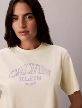 Boxy-T-Shirt mit Bogen-Logo-Grafik
