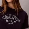 Boxy-T-Shirt mit Bogen-Logo-Grafik Boxy-T-Shirt mit Bogen-Logo-Grafik