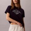 Boxy-T-Shirt mit Bogen-Logo-Grafik Boxy-T-Shirt mit Bogen-Logo-Grafik
