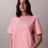 Boxy-T-Shirt mit Bogen-Logo-Grafik Boxy-T-Shirt mit Bogen-Logo-Grafik