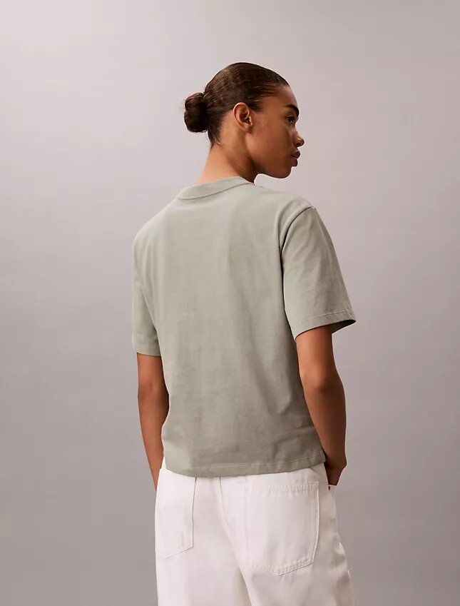 Boxy-T-Shirt mit Bogen-Logo-Grafik Boxy-T-Shirt mit Bogen-Logo-Grafik
