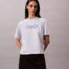 Boxy-T-Shirt mit erhabener Logo-Grafik Boxy-T-Shirt mit erhabener Logo-Grafik