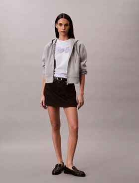 Boxy-T-Shirt mit erhabener Logo-Grafik