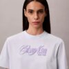 Boxy-T-Shirt mit erhabener Logo-Grafik Boxy-T-Shirt mit erhabener Logo-Grafik