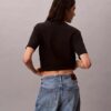 Boxy-T-Shirt mit erhabener Logo-Grafik