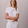 Boxy-T-Shirt mit floralem Logo-Print Boxy-T-Shirt mit floralem Logo-Print