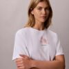 Boxy-T-Shirt mit floralem Logo-Print Boxy-T-Shirt mit floralem Logo-Print