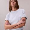 Boxy-T-Shirt mit gesticktem Logo