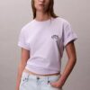 Boxy-T-Shirt mit gesticktem Logo