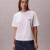 Boxy-T-Shirt mit gesticktem Logo