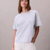 Boxy-T-Shirt mit gesticktem Logo