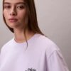 Boxy-T-Shirt mit gesticktem Logo
