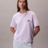 Boxy-T-Shirt mit gesticktem Logo