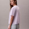 Boxy-T-Shirt mit gesticktem Logo