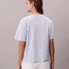 Boxy-T-Shirt mit gesticktem Logo