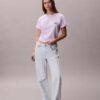 Boxy-T-Shirt mit gesticktem Logo